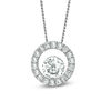 Thumbnail Image 1 of 1/4 CT. T.W. Certified Canadian Diamond Circle Pendant in 14K White Gold (I/I2) - 17"