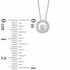 Thumbnail Image 2 of 1/4 CT. T.W. Certified Canadian Diamond Circle Pendant in 14K White Gold (I/I2) - 17"