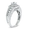 Thumbnail Image 2 of Celebration Ideal 1-1/2 CT. T.W. Certified Diamond Frame Engagement Ring in 14K White Gold (I/I1)