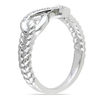 Thumbnail Image 2 of 1/20 CT. T.W. Diamond Infinity Rope Ring in Sterling Silver