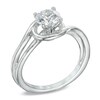 Thumbnail Image 2 of 1/2 CT. Diamond Solitaire Swirl Engagement Ring in 14K White Gold