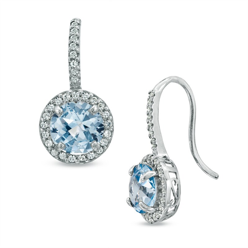 Zales aquamarine earrings Clearance