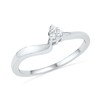 Thumbnail Image 3 of 1/6 CT. T.W. Diamond Three Stone Slant Bridal Set in 10K White Gold