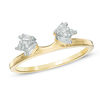 Thumbnail Image 0 of 1/4 CT. T.W. Baguette and Round Diamond Solitaire Enhancer in 10K Gold