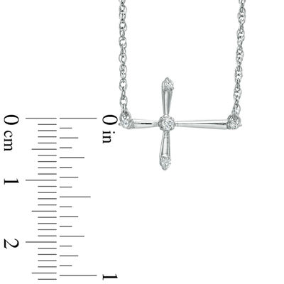 1/10 CT. T.W. Diamond Sideways Cross 