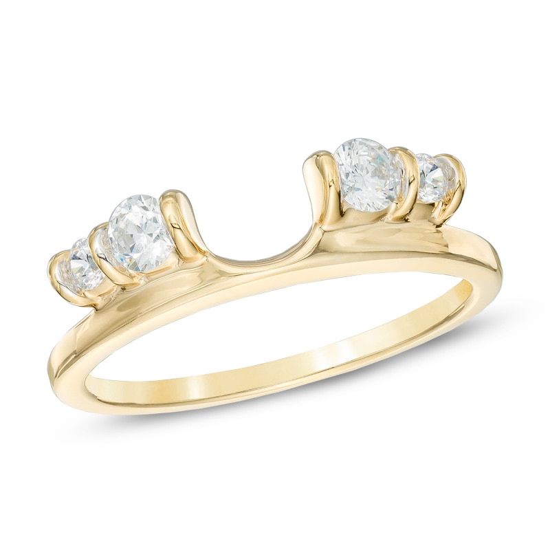 Main Image 1 of 1/3 CT. T.W. Diamond Collar Solitaire Enhancer in 10K Gold