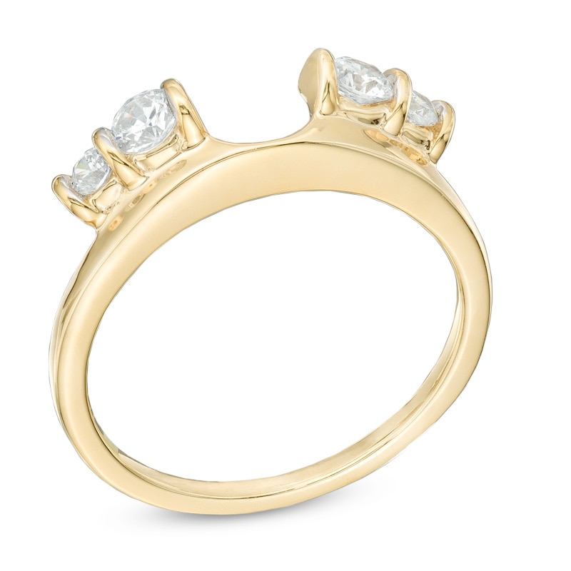 Main Image 2 of 1/3 CT. T.W. Diamond Collar Solitaire Enhancer in 10K Gold