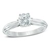 Thumbnail Image 1 of Celebration Ideal 1 CT. T.W. Certified Diamond Engagement Ring in 14K White Gold (J/I1)