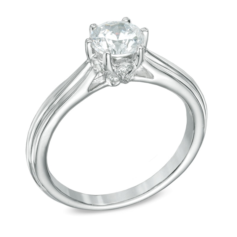 Main Image 2 of Celebration Ideal 1 CT. T.W. Certified Diamond Engagement Ring in 14K White Gold (J/I1)