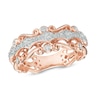 Thumbnail Image 0 of 1/4 CT. T.W. Diamond Vintage-Inspired Scroll Band in 10K Rose Gold