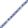 Thumbnail Image 1 of Oval Tanzanite Tennis Bracelet in Sterling Silver - 7.25