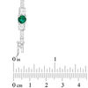 Thumbnail Image 1 of Lab-Created Emerald and White Topaz Bracelet in Sterling Silver - 7.25"