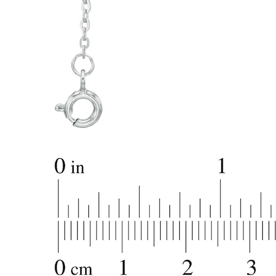 Lab-Created White Sapphire Heart Bracelet in Sterling Silver - 7.25"