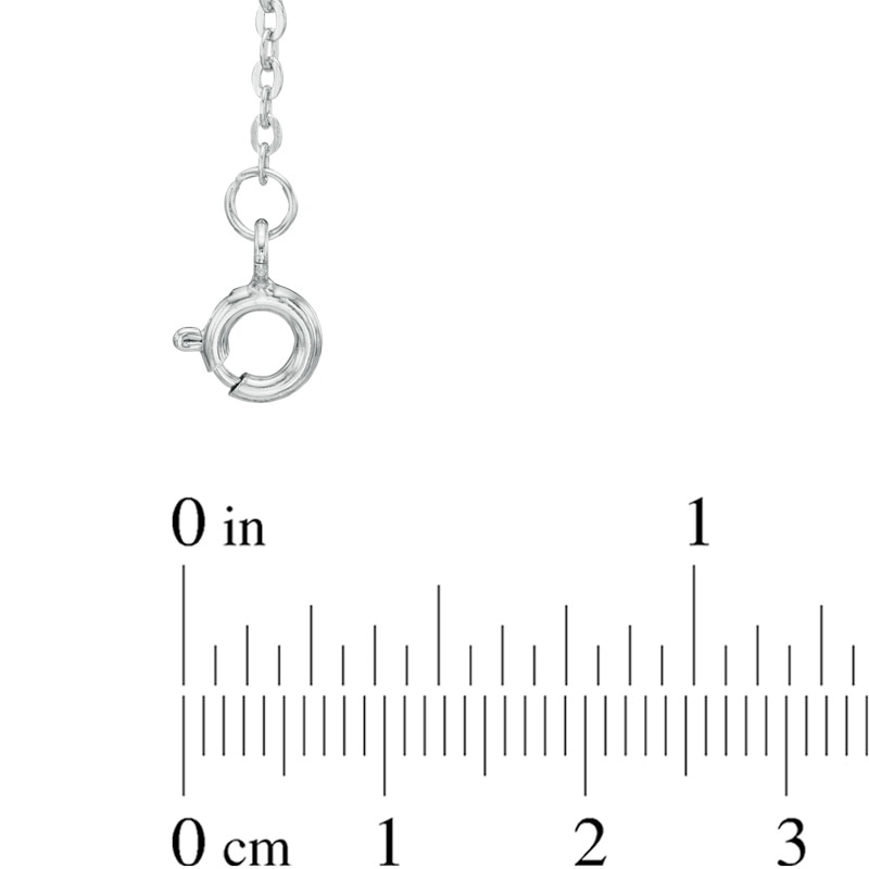 Main Image 2 of Lab-Created White Sapphire Heart Bracelet in Sterling Silver - 7.25"