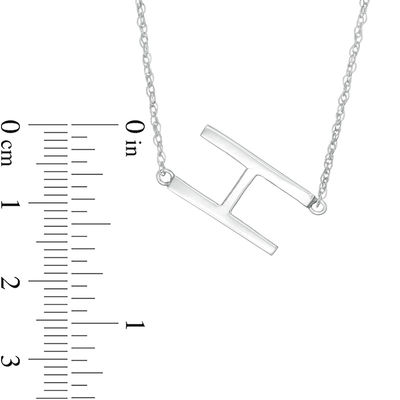 Sideways Initial Necklace in Sterling 