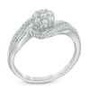 Thumbnail Image 2 of 1/3 CT. T.W. Multi-Diamond Swirl Engagement Ring in 10K White Gold