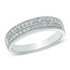 Thumbnail Image 0 of 1/4 CT. T.W. Diamond Double Row Band in 10K White Gold