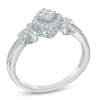 Thumbnail Image 2 of 1/5 CT. T.W. Quad Diamond Square Frame Promise Ring in Sterling Silver
