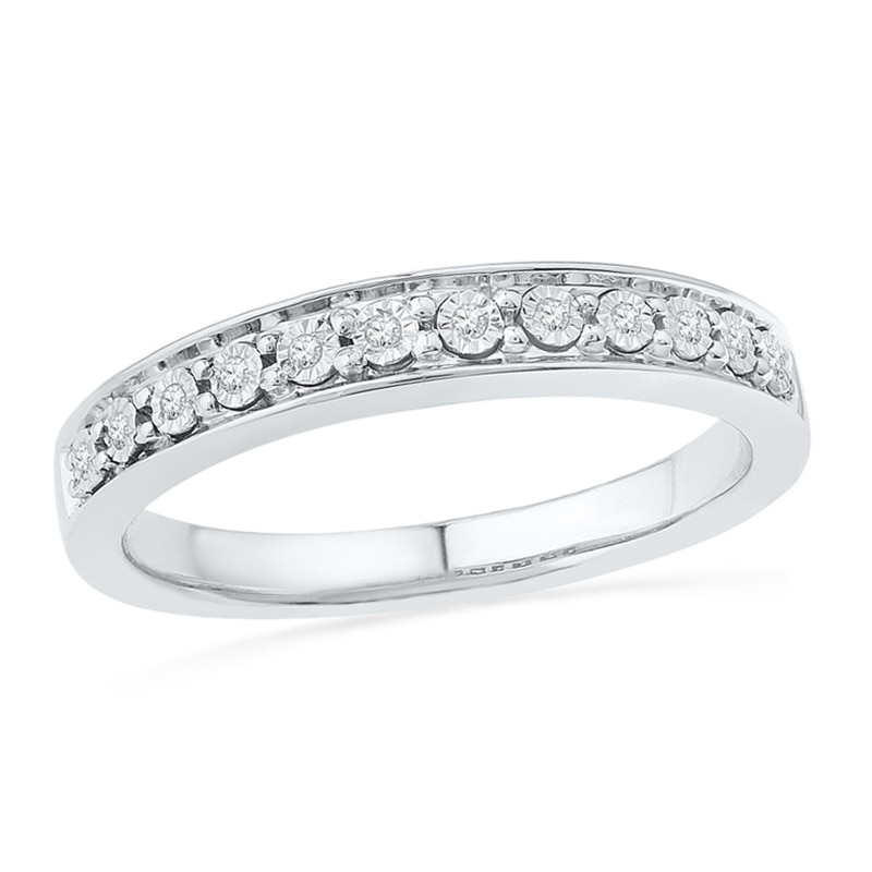 Diamond Accent Anniversary Band in Sterling Silver