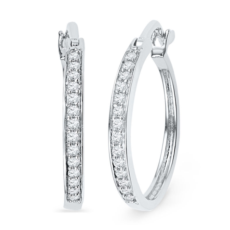 Diamond Hoop Earrings 2 ct tw Round 14K Yellow Gold | Jared