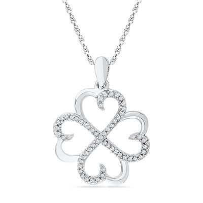 tiffany four leaf clover diamond pendant