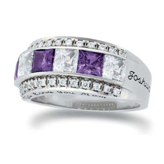 customize ring your own zales Family 10K Sophisticate Yellow Gold or Birthstone White