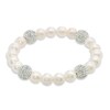 Thumbnail Image 1 of 8.0-9.0mm Freshwater Cultured Pearl and Crystal Bead Bracelet-7.25"