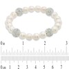 Thumbnail Image 2 of 8.0-9.0mm Freshwater Cultured Pearl and Crystal Bead Bracelet-7.25"