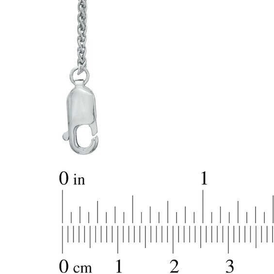 Lab-Created White Sapphire Graduated Necklace in Sterling Silver