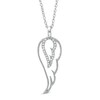 Thumbnail Image 1 of Diamond Accent Single Wing Pendant in Sterling Silver