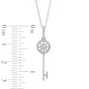 Thumbnail Image 2 of 1/10 CT. T.W. Diamond Vintage-Style Key Pendant in Sterling Silver