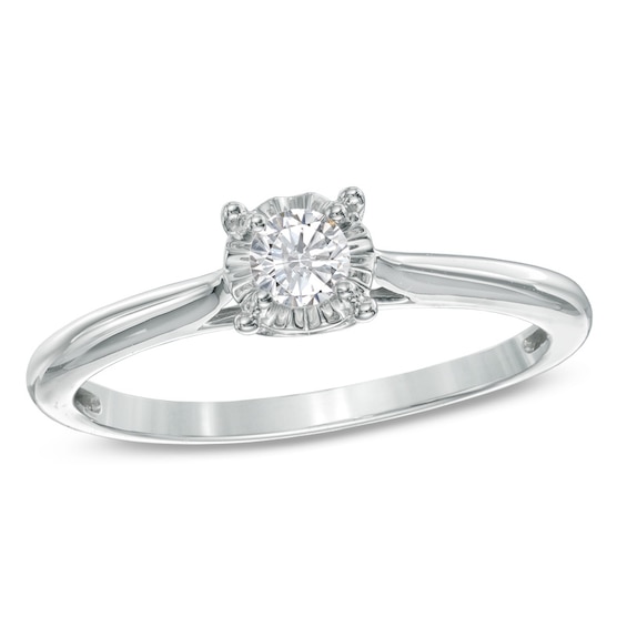 1/5 CT. Diamond Solitaire Engagement Ring in 10K Gold
