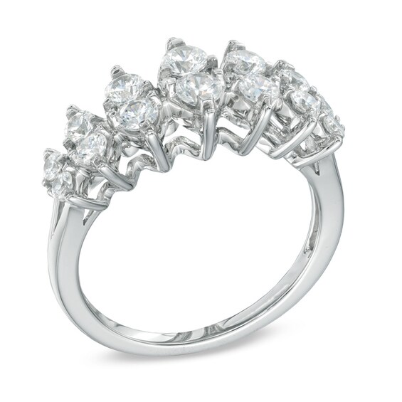1 CT. T.w. Diamond Seven Stone Anniversary Ring in 10K White Gold