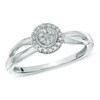 Thumbnail Image 1 of Cherished Promise Collection™ 1/10 CT. T.W. Diamond Frame Promise Ring in Sterling Silver