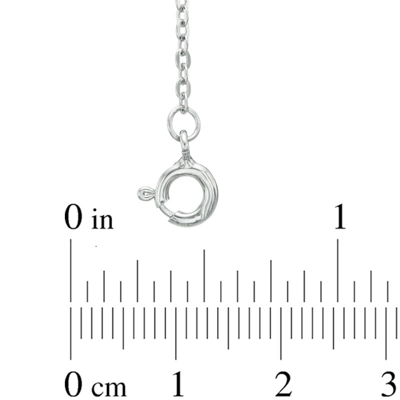 Main Image 2 of Lab-Created White Sapphire Sideways Infinity Bracelet in Sterling Silver - 7.25"