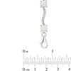Thumbnail Image 2 of Cushion-Cut Lab-Created Opal and White Sapphire Wave Bracelet in Sterling Silver - 7.25"