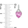 Thumbnail Image 3 of Lab-Created Pink and White Sapphire Pendant, Ring and Earrings Set in Sterling Silver - Size 7