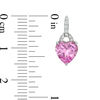 Thumbnail Image 4 of Lab-Created Pink and White Sapphire Pendant, Ring and Earrings Set in Sterling Silver - Size 7