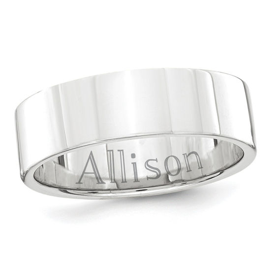 6 0mm Flat Engraved Wedding Band In Platinum 18 Characters 6 0mm Flat Engraved Wedding Band In Platinum 18 Characters