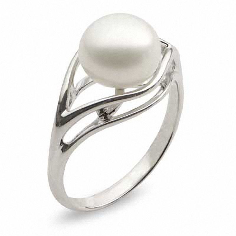 9.0 - 9.5mm Cultured Freshwater Pearl Ring in Sterling Silver