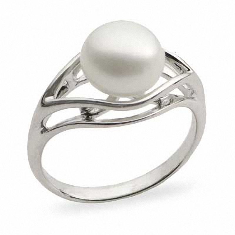 9.0 - 9.5mm Cultured Freshwater Pearl Ring in Sterling Silver