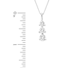 Thumbnail Image 1 of 1 CT. T.W. Diamond Linear Three Stone Drop Pendant in 14K White Gold