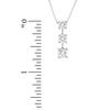 Thumbnail Image 1 of 1 CT. T.W. Diamond Linear Three Stone Drop Pendant in 14K White Gold