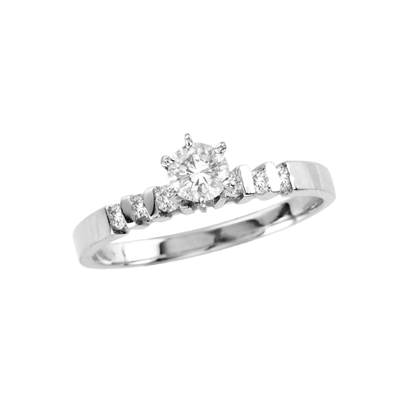 Main Image 1 of 3/8 CT. T.W. Diamond Engagement Ring in 14K White Gold