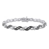 Thumbnail Image 1 of 1/4 CT. T.W. Black Diamond Cascading Bracelet in Sterling Silver