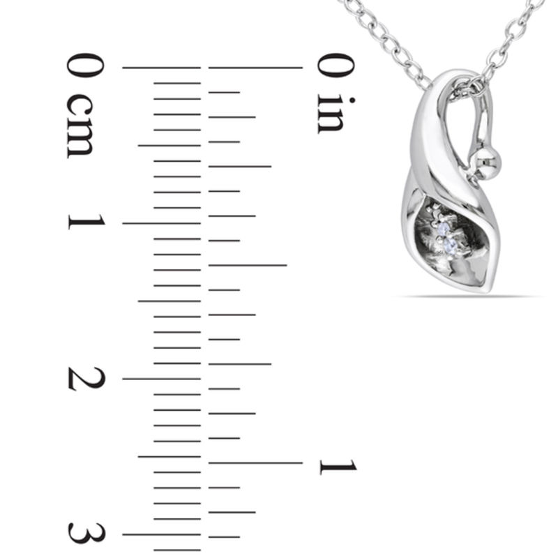 Diamond Accent Calla Lily Pendant in Sterling Silver | Zales
