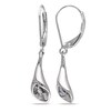 Thumbnail Image 1 of Diamond Accent Calla Lily Drop Earrings in Sterling Silver