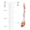 Thumbnail Image 2 of Diamond Accent Calla Lily Drop Earrings in Sterling Silver with Rose Rhodium