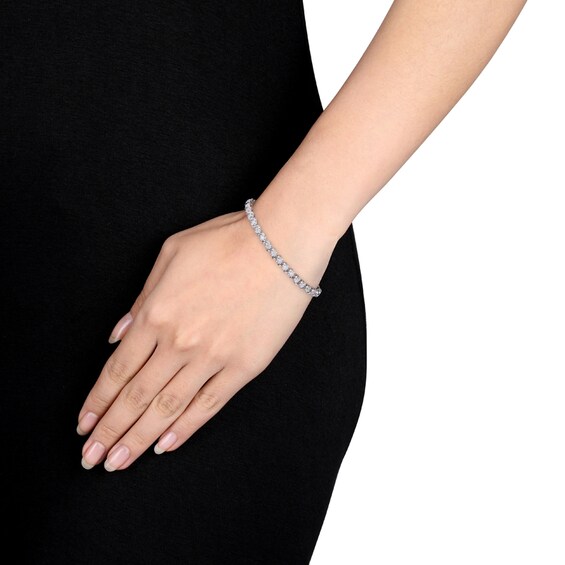 1 CT. T.w. Diamond "S" Tennis Bracelet in Sterling Silver - 7.25"