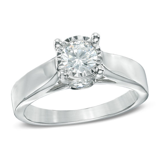 1 CT. T.w. Diamond Engagement Ring in 10K White Gold